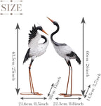 TERESA'S COLLECTIONS Garden Decor, Set of 2 White Herons Garden Decor, 25-26", Waterproof Metal Garden Statue, Herons Gifts, Garden Gifts for Women Mom, Indoor/Outdoor
