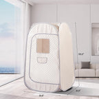 Smartmak Portable Steam Sauna Tent, Full Body Personal Home Spa, Lightweight Foldable Steam Room for Detox Therapy, Steamer NOT Included (L 31.5” * W 31.5” * H 55.2” Champagne)