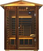 Red Cedar Outdoor Sauna 2 Person,Low EMF Far Infrared Adjustable Sauna,outdoor saunas for home,Traditional Sauna Spa,1850W,8 Heating Plates,LCD Control Panel,Chromotherapy Light,Bluetooth Speaker