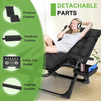 ZENPETIO 29In XL Zero Gravity Chair w/Cushion, Zero Gravity Recliner Lounge Chair for Indoor and Outdoor, Reclining Camping Chair for Lawn, Anti Gravity Chair with Cup Holder and Footrest, 440LBS