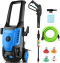 Pressure Cleaner 5000 PSI 4.0GPM Portable Power Cleaner with 4 QC Nozzles, 500ML Foam Cannon for Cars/Fences/Driveways/Home/Patios Cleaning, Blue