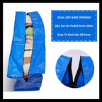 4 Pcs 66 Gallon Large Moving Bags with Zipper and Handles Foldable Storage Duffle Bags Heavy Duty Extra Large Totes for College Dorm Travel Clothes Blankets Bedding (4 Colors)