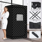Portable Infrared Sauna with Red Light, Personal Sauna Spa with Remote Control and Large Foldable Chair, Full Size Dry Heated Home Saunas Tent for Detoxation & Relaxation