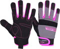 HANDLANDY Women Safety Work Gloves Utility Touch Screen Working Grip Glove for Yardwork Gardening Breathable Mechanic Gloves