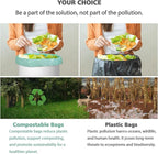Biodegradable 8 Gallon Trash Bags, AYOTEE Garbage Bags 8 gallon, Compostable Medium Trash Bag, Unscented Leak Proof Bag for Office, Home, Bathroom, Bedroom, Car, Kitchen, Pet(Green)