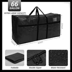 4 Pcs 66 Gallon Large Moving Bags with Zipper and Handles Foldable Storage Duffle Bags Heavy Duty Extra Large Totes for College Dorm Travel Clothes Blankets Bedding (4 Colors)