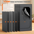 XL Portable Steam Sauna for Home - 2000W Box w/ 3L Tank, Folding Chair, Fast Setup Indoor Saunas for Muscle Relief & Detox, Compact Home Sauna Spa for Family Relaxation