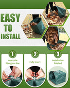 Joyhalo Reusable Yard Waste Bags, 2 Pack 50 Gallon Dustpan-Type Garden Bag for Collecting Leaves Garss Clippings, Heavy Duty lawn and leaf bags, Garden Waste Container for Clean Up Outdoor Debris