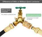 BoArt (4 Sets Garden Hose Quick Connector Set, Solid Brass 3/4 Inch Water Fitings Thread Easy Connect No-Leak Male Female