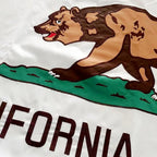Jayus Double Sided Embroidered California Republic Sates Flags 3x5 FT Outdoor - 340D Heavy Duty Nylon Californian Cali CA Bear Flag Banner with 2 Grommets