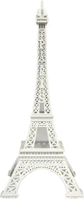 allgala 7" Eiffel Tower Statue Decor Alloy Metal, White