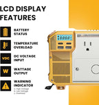 Krieger 4000W Modified Wave Inverter 12V DC to 120V AC Converter for RV, Truck, Off-Grid Solar Power Inverter 12V to 110V W/Built-in 5V/2.1A USB Port, AC Hardwire Port, Remote Cables Fuse Included
