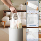 4 Gallon Trash Bag with Handles, Pack of 88, Multipurpose Small Garbage Bags for Home, Office, 43x58cm,3.8g/pcs, Unscented, White