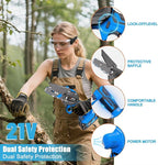 Mini Chainsaw, 4 inch Mini Chainsaw Cordless, Small Hand held Electric Power Chain Saw 1 Battery Powered Operated, Household and Garden for Tree Trimming Wood Cutting, Gifts for Father Husband Men