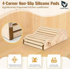 2025 Upgraded Handmade Cedar Sauna Headrest with 4 Non-Slip Pads, Sauna Accessory, Ergonomic Neck Support, Modern Sauna Neck Rest for Infrared Saunas, Handcrafted Relaxation Wood Pillows, Head Pillow
