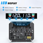 LVYUAN 5000 Watt Power Inverter 12V to 110V 120V for Vehicle, Solar Inverter System, Heavy Duty, RV, Truck, Off Grid,Camping with 4 AC Outlets, LCD Display, Wireless Remote Control, Car Power Inverter