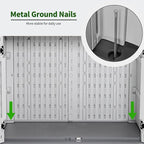 Macrout 25 Cu.Ft Small Plastic Outdoor Storage Cabinet with Floor, 4.3 x 2.5 ft Waterproof Resin Outdoor Storage Shed, Lockable Horizontal Shed for Garden and Patio