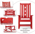 Oversized Rocking Chair, Outdoor Rocking Chair for Adults, All Weather Resistant Porch Rocker for Lawn Garden, 350lbs Weight Capacity