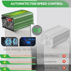 EDECOA Pure Sine Wave Power Inverter 3500W DC 12V to AC 120V with LCD Display and Remote Controller 4 AC Outlets and 1 Terminal Block