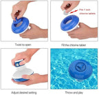 ATIE Collapsible/Retractable Pool Spa 1" Chlorine/Bromine Tablet Dispenser for Pool, Spa, Hot Tub, and Fountain, Perfect for Inflatable & Above-Ground Pools