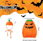 Porch Goose Outfits for 23" Plastic Porch Goose Halloween Pumpkin Outfit Goose Clothes for Cement Goose for Indoor Outdoor Garden Yard Lawn Patio Art Decor(NG)