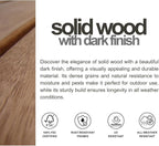 Amazonia 7-Piece Patio Dining Set, Dark Teak Finish and Ideal for Outdoors