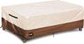 Outdoor Coffee Table Cover Waterproof, Patio Rectangular Side Table Covers, 36W x 24D x 16H Inches Outdoor Tables Cover,Beige&Brown