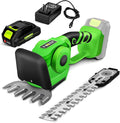 Cordless Hedge Trimmer with 21V, 2000mAh Battery, 2 in 1 Handheld Cordless Electric Hedge Trimmer, Grass Shear with Rechargeable Battery and Charger for Yard, Lawn