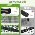 Portable Greenhouse for Outdoor, Small Greenhouses with Durable PE Cover, Walk in Greenhouse with Shelves Stands,Green