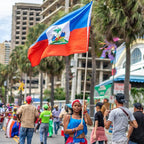 Haiti Haitian Flag 3x5 ft Outdoor, Double Sided 3 Ply Heavy Duty Haiti National Country Flag, 100% Quality Polyester Haitian Banner with Brass Grommets 4 Rows Stitches