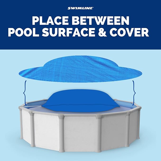 SWIMLINE HYDROTOOLS Air Pillow For Above Ground Pools Cover Winterizing | 4.5 x 15 ft Cushion Swimming Pool Closing Winter Kit | Cold Resistant Ice Equalizer Thick Blue Accessories | 1515 ACC515