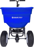 EarthWay Polar Tech 90399 100 LB Professional Ice Melt Broadcast Walk Behind Spreader with 13" Pneumatic Tires, Adjustable Handle, and Solid Linkage Control