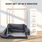 Upgraded Version Portable Sauna for Home Full Body Personal Sauna Steam Sauna Tent at Home Spa with 2.6L 1000W Steam Generator, 90 Minute Timer, Foldable Chair, Remote Control, Sauna Box(Grey)