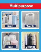 6 Mil Heavy Duty Contractor Trash Bags - 20 Pack Large Clear Construction Garbage Bags for 50/55/60 Gallon (Extra Thick, Tear Resistant) (32" X 52")
