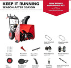 Powersmart 24 in. 2-Stage Self Propelled Gas Snow Blower 212cc 4-Cycle OHV Engine with Electric Start, LED Headlight
