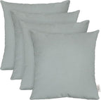 RSH DECOR: Sunbrella Play Square Throw Pillows Set of 4 | 17" x 17" | Water and Fade-Resistant Performance Fabric | Outdoor Pillow Covers with Down-Alternative Inserts | Play Sky