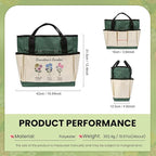 Personalized Garden Tools Set for Women: Custom Text Garden Tool Bag and Garden Shovel & Transplant Shovel & Hand Rake - Gardening Gifts for Mom Grandma Gardening Lover (3 Flowers)