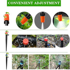226FT Greenhouse Micro Drip Irrigation Kit Automatic Irrigation System Patio Misting Plant Watering System with 1/4 inch 1/2 inch Blank Distribution Tubing Hose Adjustable Nozzle Emitters Sprinkler