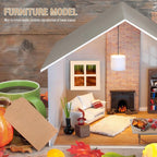 10Pcs Wooden Window for Dollhouse: 2.7 Inch Miniature Frame Mini Furniture Doll House 1:12 Dollhouse Wooden Doors - Miniature Furniture Doll Craft Window Frame Model Decoration