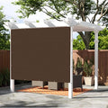 SUNNY GUARD Shade Cloth Custom Size 9x12 FT Sun Shade Screen Fabric Shade Cover Tarp with Grommets for Pergola Backyard Garden, Brown(We Customized)