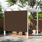 SUNNY GUARD Shade Cloth Custom Size 4x24 FT Sun Shade Screen Fabric Shade Cover Tarp with Grommets for Pergola Backyard Garden, Brown(We Customized)