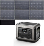 ALLPOWERS R1500 LITE 1600W/1056Wh & 3500+ Cycle LiFePO4 Battery with 4xAC Outlets, 650W MPPT, and UPS <15ms for Home, RV, Outdoor. (R1500 LITE+SP039-600W)