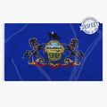 AMZFLAG Pennsylvania State Flag 3x5 ft Outdoor, Double Sided PA Pennsylvania Flag with 2 Brass Grommets Heavy Duty