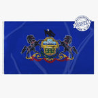 AMZFLAG Pennsylvania State Flag 3x5 ft Outdoor, Double Sided PA Pennsylvania Flag with 2 Brass Grommets Heavy Duty