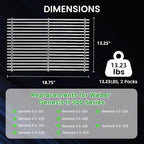 J&HYBBQ 18.75" Stainless Steel Grill Grates Replacement for Weber Genesis 300 Series Grills (2007-2016) – Heavy-Duty, Non-Stick, Easy-Clean Cooking Grates
