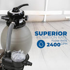 XtremepowerUS 13" Sand Filter with 0.75HP Digital Programmer Timer 2640GPH Above Ground Swimming Pool Pump Set