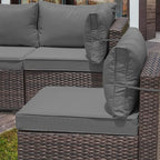 13 Pieces Outdoor Patio Furniture Set with Propane Fire Pit Table Outdoor Furniture Patio Sectional Sofa Conversation Sets w/ETL Approved 43" Gas Outdoor Fire Table & Coffee Table (Grey)