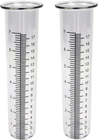 JOYBee 7inch Garden Glass Rain Gauge Replacement Tubes for Yard Garden Outdoor(Pack of 2)