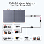 N-Type 16BB 180W Portable Solar Panel,Camping Gifts,17V Foldable Solar Charger for Power Station 25% High Efficiency IP68 Waterproof 2 Reinforced Kickstands for Camping RV