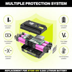 40V 6.0Ah Lithium-Ion Battery Replacement for Ryobi 40v Battery, OP4020, OP4060, OP4040, OP4050. High Capacity Compatible with Ryobi 40-Volt HP Cordless Power Tools and Chargers